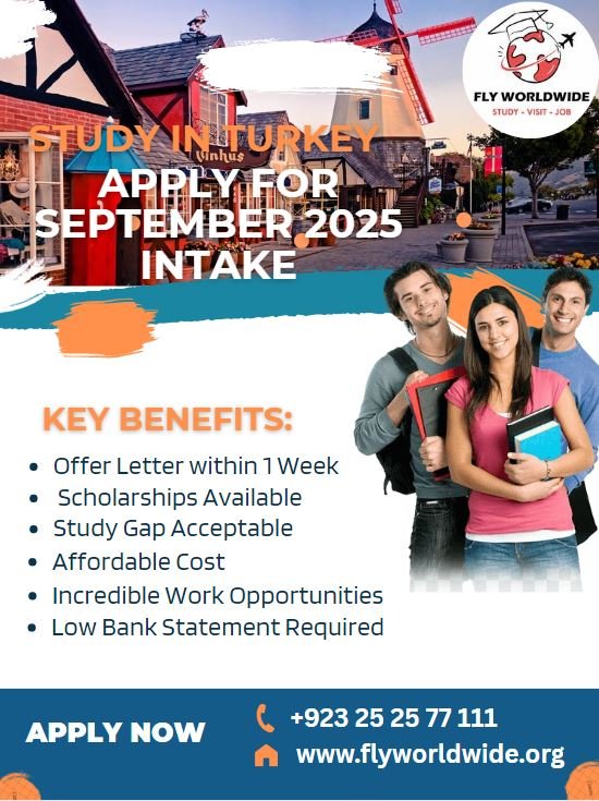 Study in Turkey Apply for September 2025 Intake